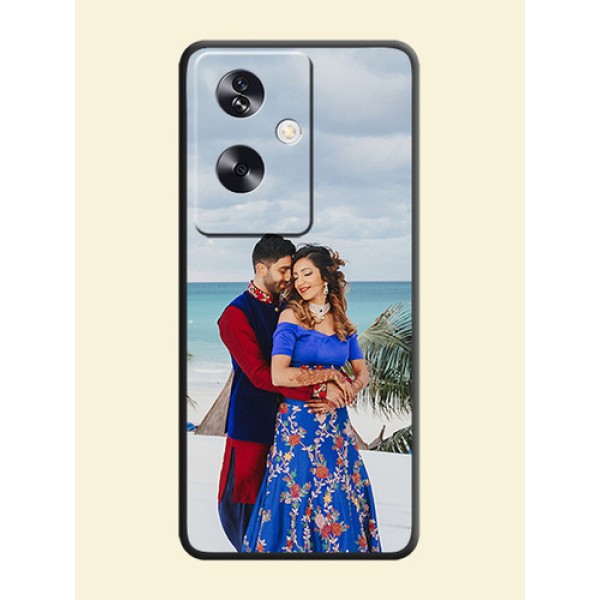 Full Single Pic Upload On Space Black Custom Soft Matte Mobile Back Cover - Oppo A79 5G Full Single Pic Upload On Space Black Custom Soft Matte Mobile Back Cover - Oppo A79 5G