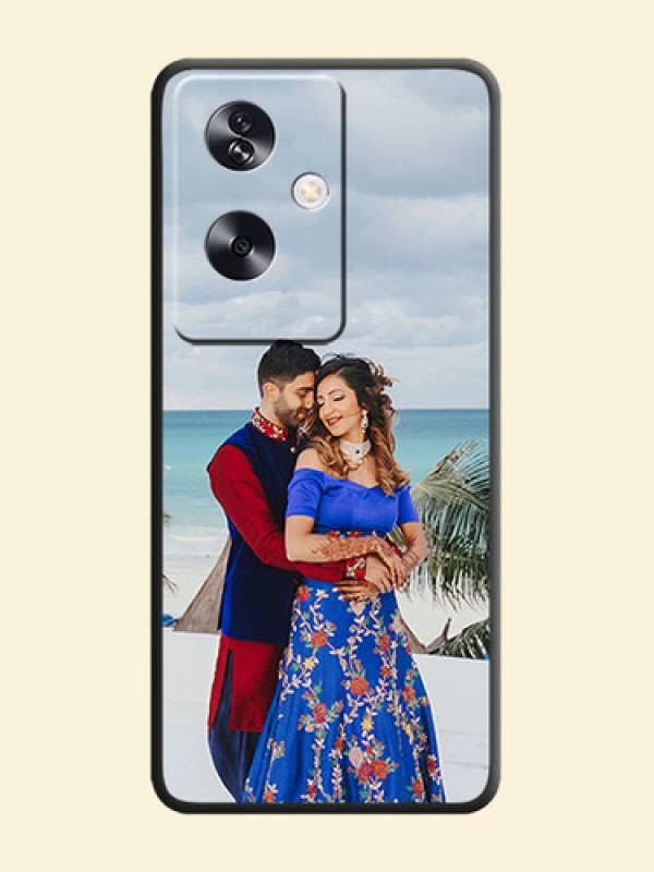Full Single Pic Upload On Space Black Custom Soft Matte Mobile Back Cover - Oppo A79 5G