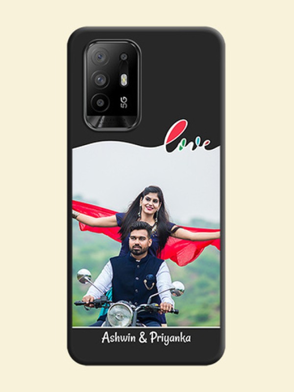 Fall in Love Pattern with Picture on Photo on Space Black Soft Matte Mobile Case - Oppo F19 Pro Plus 5G
