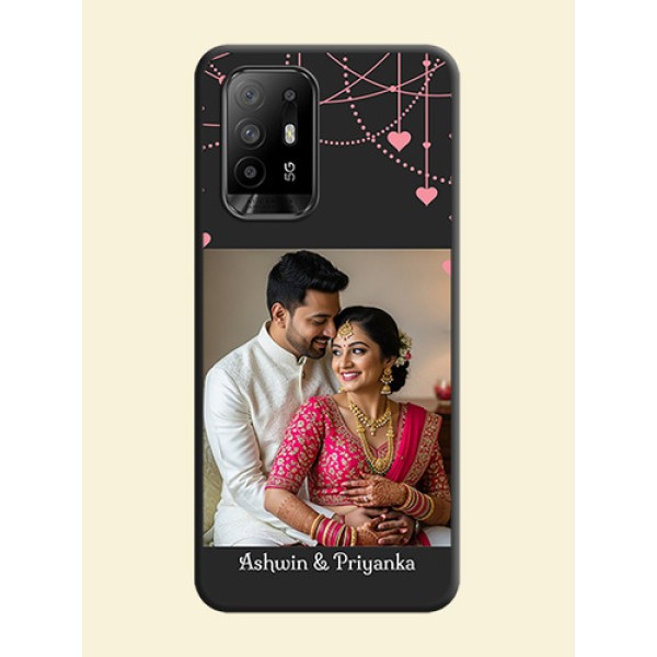 Pink Love Hangings with Text on Space Black Custom Soft Matte Back Cover - Oppo F19 Pro Plus 5G Pink Love Hangings with Text on Space Black Custom Soft Matte Back Cover - Oppo F19 Pro Plus 5G