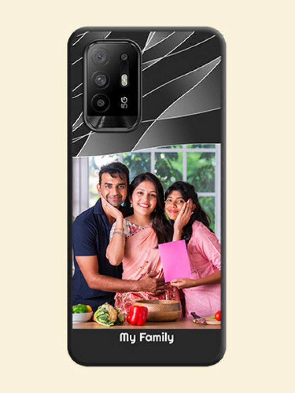 Mixed Wave Lines on Photo on Space Black Soft Matte Mobile Cover - Oppo F19 Pro Plus 5G