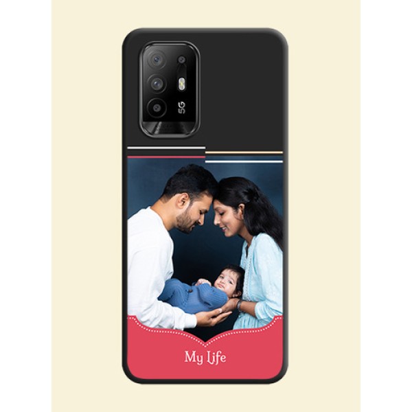 Classic Plain Design with Name on Photo on Space Black Soft Matte Phone Cover - Oppo F19 Pro Plus 5G Classic Plain Design with Name on Photo on Space Black Soft Matte Phone Cover - Oppo F19 Pro Plus 5G