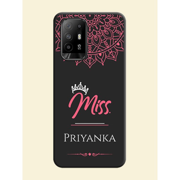 Mrs Name with Floral Design on Space Black Personalized Soft Matte Phone Covers - Oppo F19 Pro Plus 5G Mrs Name with Floral Design on Space Black Personalized Soft Matte Phone Covers - Oppo F19 Pro Plus 5G