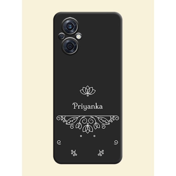 Lotus Garden Custom Text On Space Black Personalized Soft Matte Phone Covers -Oppo F21 Pro 4G Lotus Garden Custom Text On Space Black Personalized Soft Matte Phone Covers -Oppo F21 Pro 4G