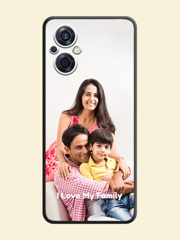 Full Single Pic Upload With Text On Space Black Personalized Soft Matte Phone Covers -Oppo F21 Pro 5G