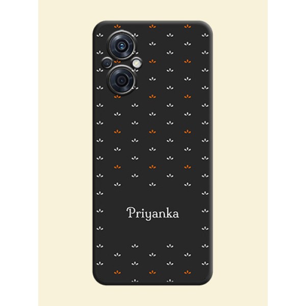 Simple Pattern With Custom Text On Space Black Personalized Soft Matte Phone Covers -Oppo F21 Pro 5G Simple Pattern With Custom Text On Space Black Personalized Soft Matte Phone Covers -Oppo F21 Pro 5G