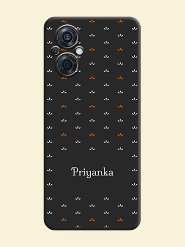 Simple Pattern With Custom Text On Space Black Personalized Soft Matte Phone Covers -Oppo F21 Pro 5G