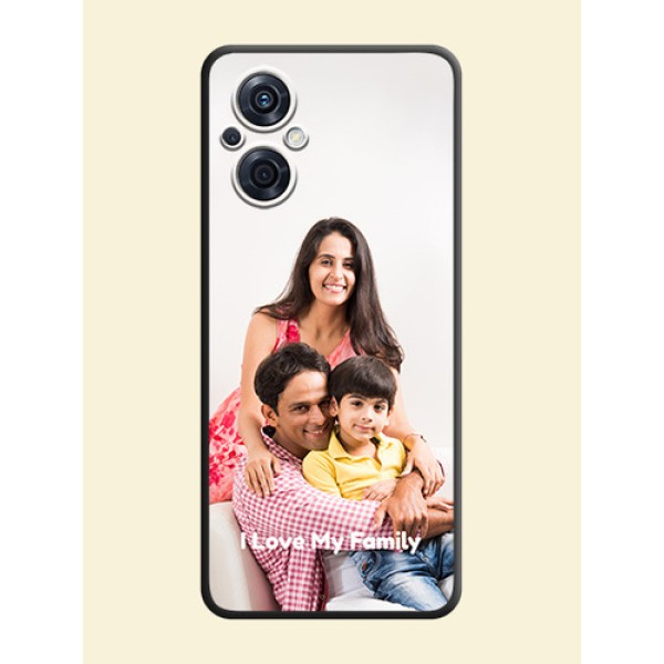 Full Single Pic Upload With Text On Space Black Personalized Soft Matte Phone Covers -Oppo F21S Pro 5G Full Single Pic Upload With Text On Space Black Personalized Soft Matte Phone Covers -Oppo F21S Pro 5G