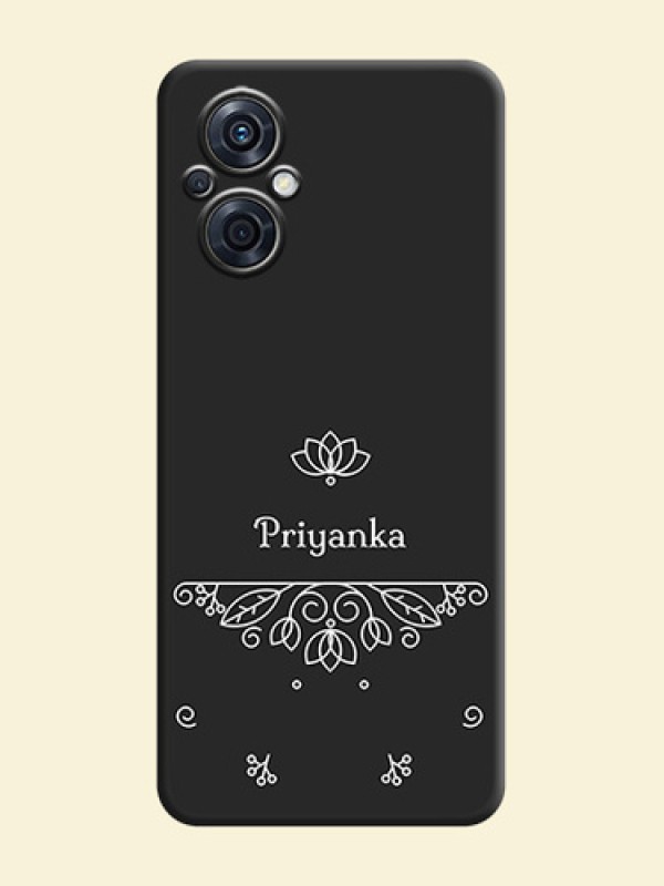 Lotus Garden Custom Text On Space Black Personalized Soft Matte Phone Covers -Oppo F21S Pro 5G