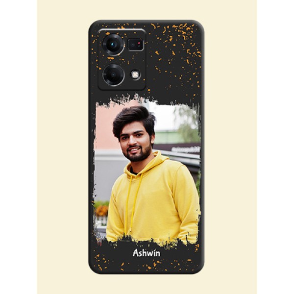 Spray Free Design on Photo on Space Black Soft Matte Phone Cover - Oppo F21s Pro Spray Free Design on Photo on Space Black Soft Matte Phone Cover - Oppo F21s Pro