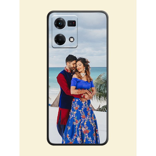 Full Single Pic Upload On Space Black Personalized Soft Matte Phone Covers -Oppo F21S Pro Full Single Pic Upload On Space Black Personalized Soft Matte Phone Covers -Oppo F21S Pro