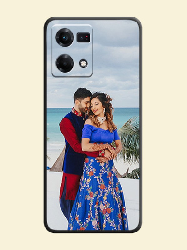 Full Single Pic Upload On Space Black Personalized Soft Matte Phone Covers -Oppo F21S Pro