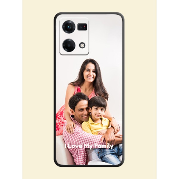 Full Single Pic Upload With Text On Space Black Personalized Soft Matte Phone Covers -Oppo F21S Pro Full Single Pic Upload With Text On Space Black Personalized Soft Matte Phone Covers -Oppo F21S Pro