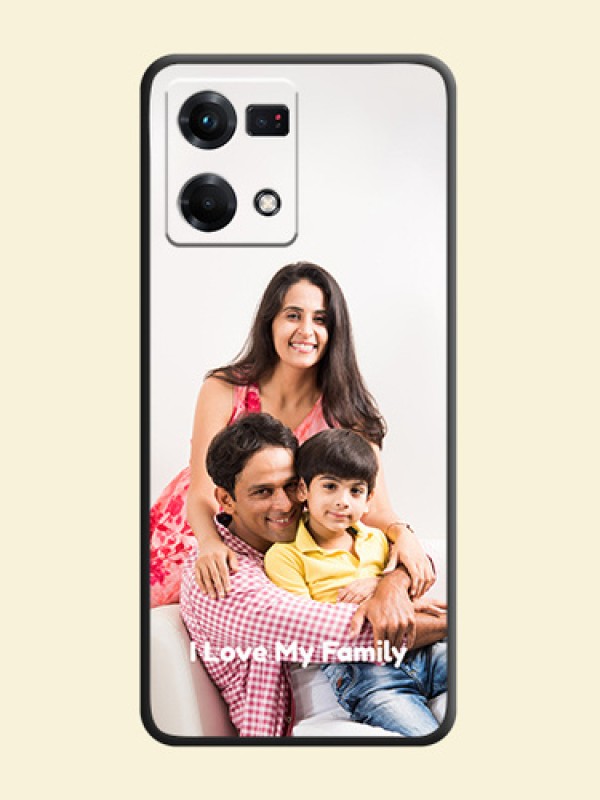 Full Single Pic Upload With Text On Space Black Personalized Soft Matte Phone Covers -Oppo F21S Pro