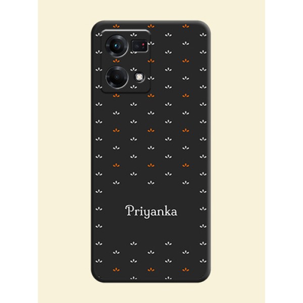Simple Pattern With Custom Text On Space Black Personalized Soft Matte Phone Covers -Oppo F21S Pro Simple Pattern With Custom Text On Space Black Personalized Soft Matte Phone Covers -Oppo F21S Pro