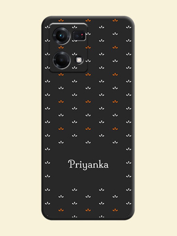 Simple Pattern With Custom Text On Space Black Personalized Soft Matte Phone Covers -Oppo F21S Pro