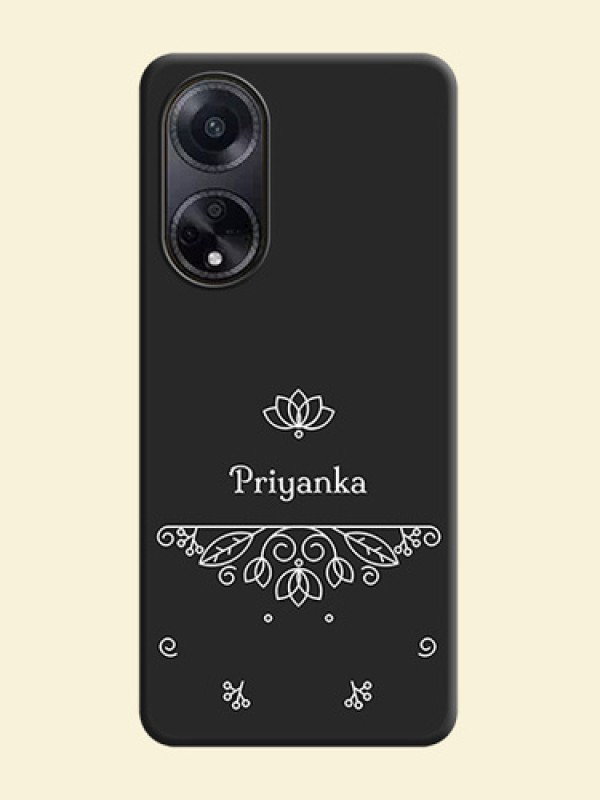 Lotus Garden Custom Text On Space Black Personalized Soft Matte Phone Covers - Oppo F23 5G