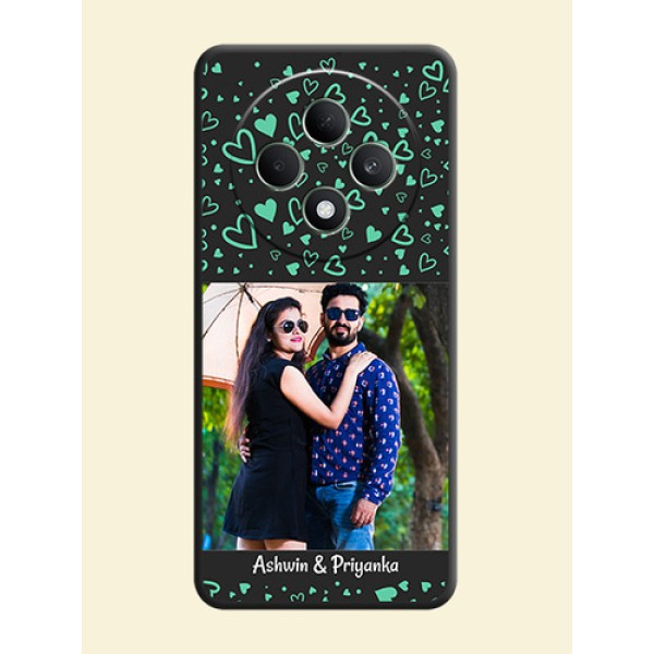 Sea Green Indefinite Love Pattern on Photo On Space Black Custom Soft Matte Mobile Back Cover - Oppo F27 5G Sea Green Indefinite Love Pattern on Photo On Space Black Custom Soft Matte Mobile Back Cover - Oppo F27 5G