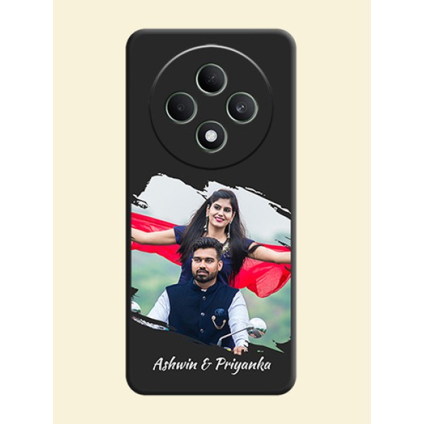 Grunge Brush Strokes on Photo On Space Black Custom Soft Matte Mobile Back Cover - Oppo F27 5G Grunge Brush Strokes on Photo On Space Black Custom Soft Matte Mobile Back Cover - Oppo F27 5G