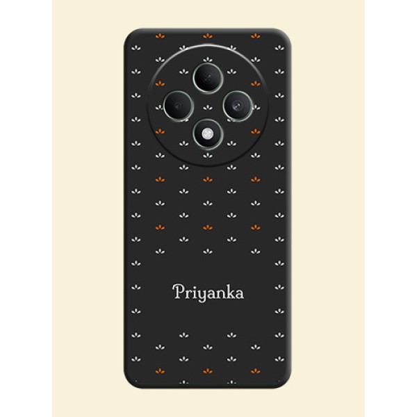 Simple Pattern With Custom Text On Space Black Custom Soft Matte Mobile Back Cover - Oppo F27 5G Simple Pattern With Custom Text On Space Black Custom Soft Matte Mobile Back Cover - Oppo F27 5G
