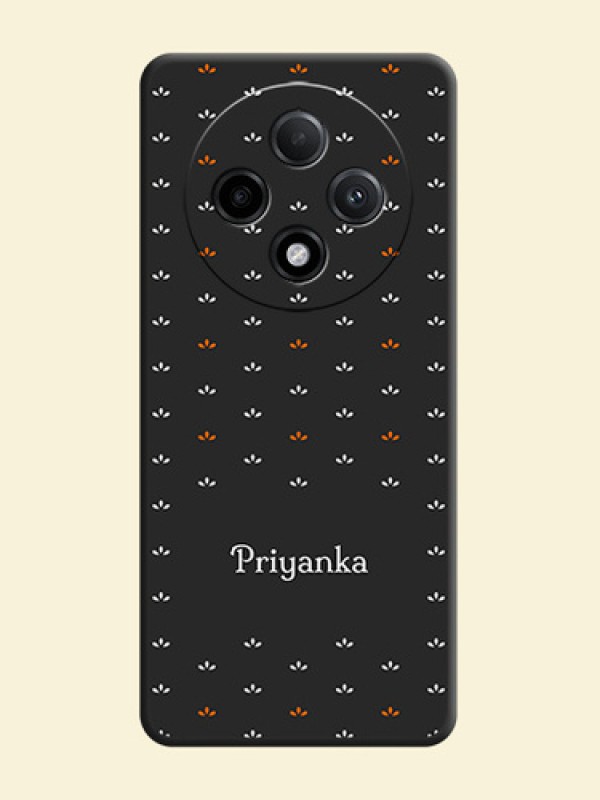 Simple Pattern With Custom Text On Space Black Custom Soft Matte Mobile Back Cover - Oppo F27 Pro Plus 5G