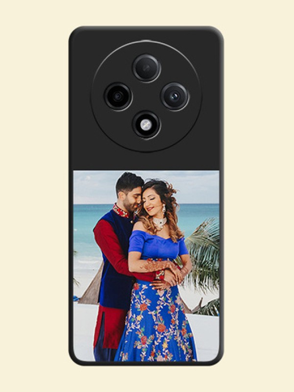 Image Upload With Space Black Color On Custom Soft Matte Mobile Back Cover - Oppo F27 Pro Plus 5G