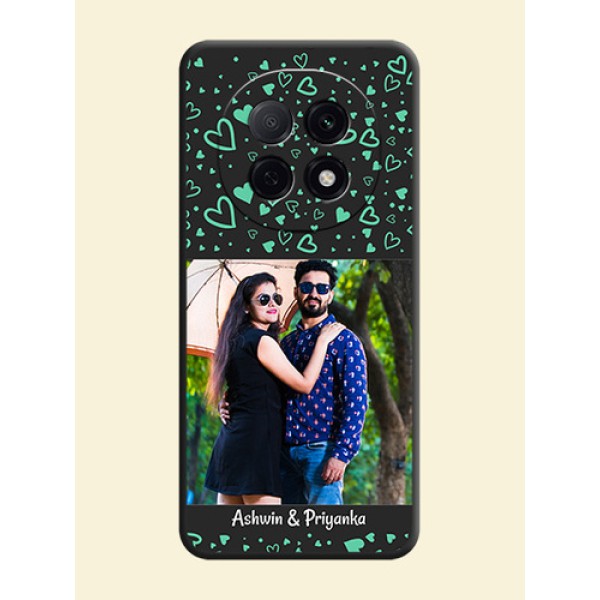 Sea Green Indefinite Love Pattern on Photo On Space Black Custom Soft Matte Mobile Back Cover - Oppo F29 Pro 5G Sea Green Indefinite Love Pattern on Photo On Space Black Custom Soft Matte Mobile Back Cover - Oppo F29 Pro 5G