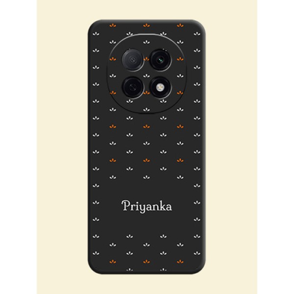 Simple Pattern With Custom Text On Space Black Custom Soft Matte Mobile Back Cover - Oppo F29 Pro 5G Simple Pattern With Custom Text On Space Black Custom Soft Matte Mobile Back Cover - Oppo F29 Pro 5G