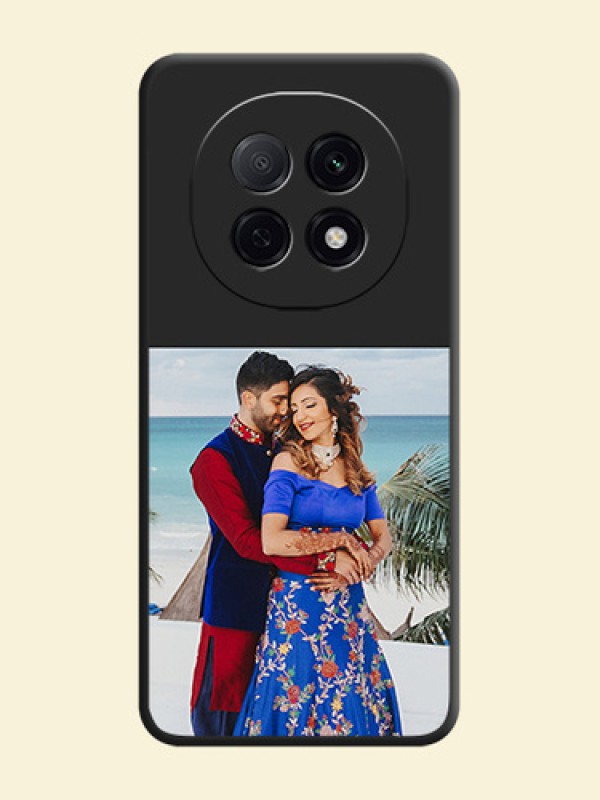 Image Upload With Space Black Color On Custom Soft Matte Mobile Back Cover - Oppo F29 Pro 5G