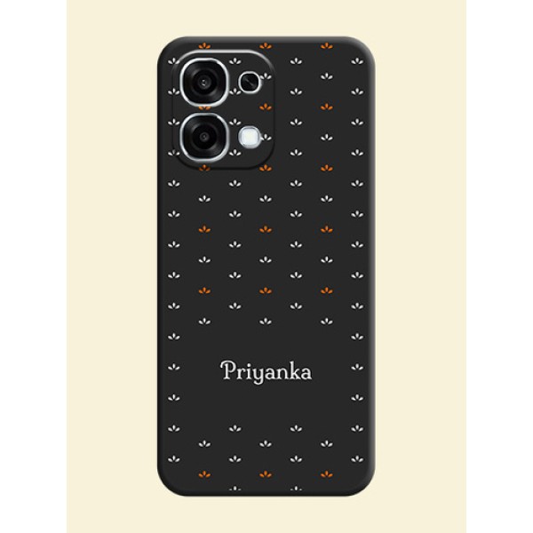Simple Pattern With Custom Text On Space Black Custom Soft Matte Mobile Back Cover - Oppo F31 5G Simple Pattern With Custom Text On Space Black Custom Soft Matte Mobile Back Cover - Oppo F31 5G