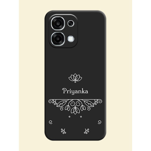Lotus Garden Custom Text On Space Black Custom Soft Matte Mobile Back Cover - Oppo F31 5G Lotus Garden Custom Text On Space Black Custom Soft Matte Mobile Back Cover - Oppo F31 5G