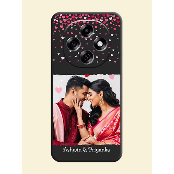Fall in Love with Your Partner on Photo On Space Black Custom Soft Matte Mobile Back Cover - Oppo F31 Pro 5G Fall in Love with Your Partner on Photo On Space Black Custom Soft Matte Mobile Back Cover - Oppo F31 Pro 5G
