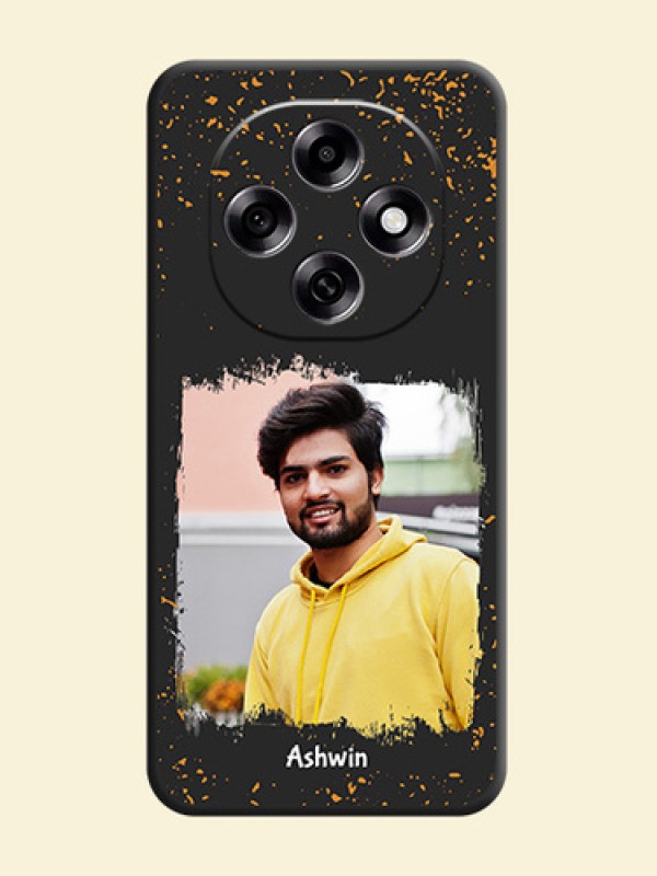 Spray Free Design on Photo On Space Black Custom Soft Matte Mobile Back Cover - Oppo F31 Pro 5G