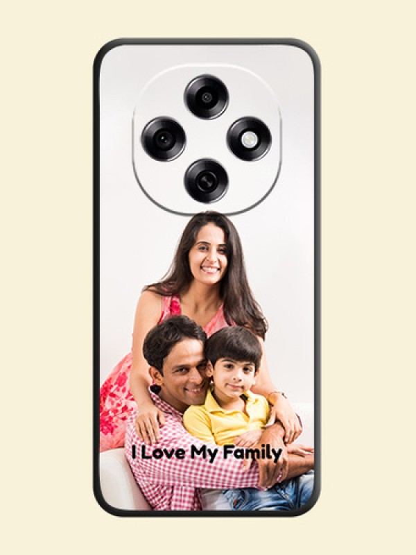 Full Single Pic Upload With Text On Space Black Custom Soft Matte Mobile Back Cover - Oppo F31 Pro 5G