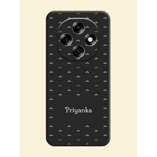 Simple Pattern With Custom Text On Space Black Custom Soft Matte Mobile Back Cover - Oppo F31 Pro 5G Simple Pattern With Custom Text On Space Black Custom Soft Matte Mobile Back Cover - Oppo F31 Pro 5G