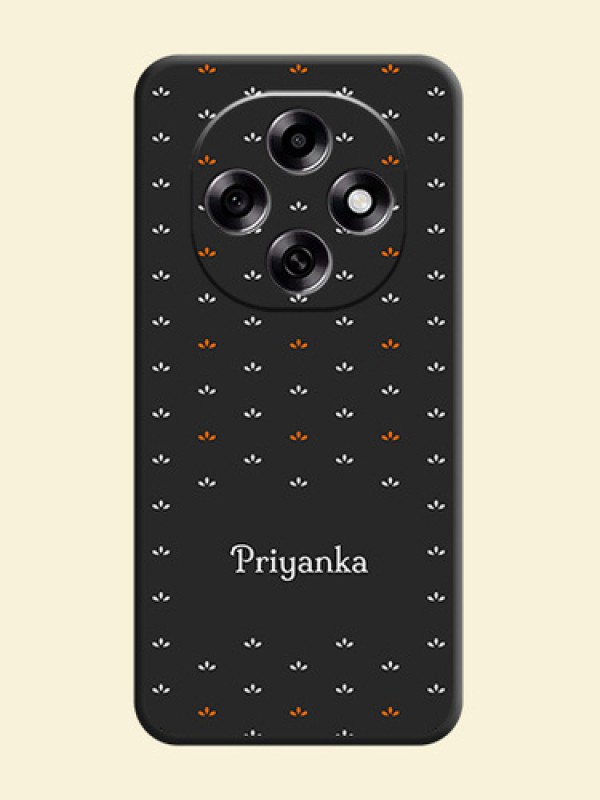 Simple Pattern With Custom Text On Space Black Custom Soft Matte Mobile Back Cover - Oppo F31 Pro 5G