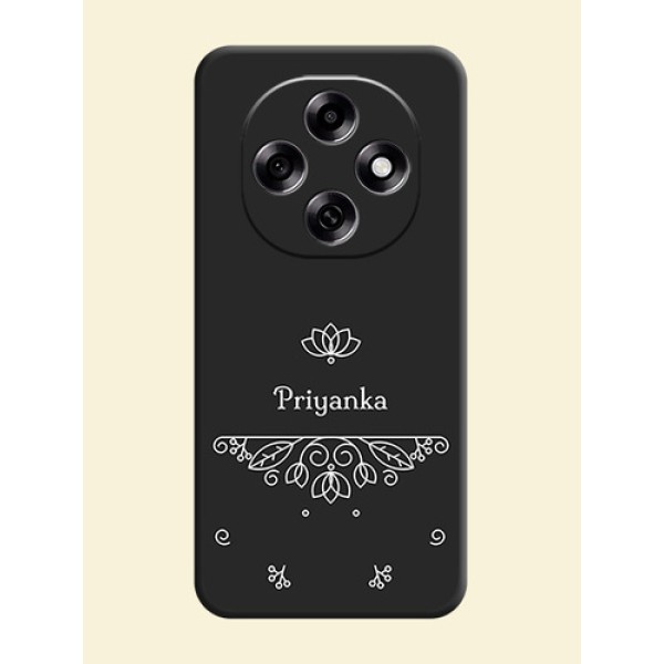 Lotus Garden Custom Text On Space Black Custom Soft Matte Mobile Back Cover - Oppo F31 Pro 5G Lotus Garden Custom Text On Space Black Custom Soft Matte Mobile Back Cover - Oppo F31 Pro 5G