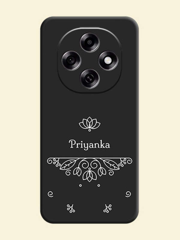 Lotus Garden Custom Text On Space Black Custom Soft Matte Mobile Back Cover - Oppo F31 Pro 5G