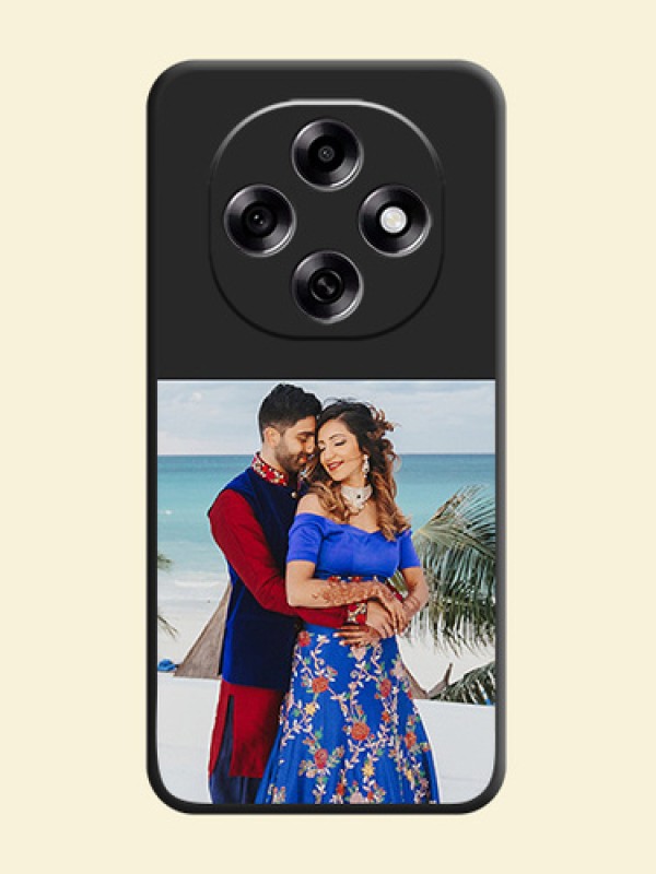 Image Upload With Space Black Color On Custom Soft Matte Mobile Back Cover - Oppo F31 Pro 5G