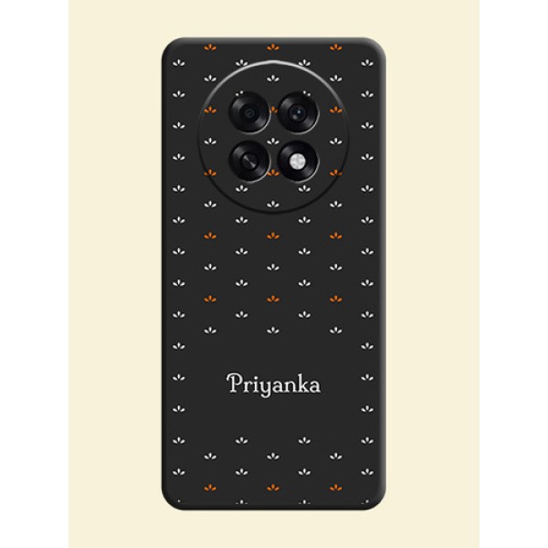 Simple Pattern With Custom Text On Space Black Custom Soft Matte Mobile Back Cover - Oppo F31 Pro Plus 5G Simple Pattern With Custom Text On Space Black Custom Soft Matte Mobile Back Cover - Oppo F31 Pro Plus 5G