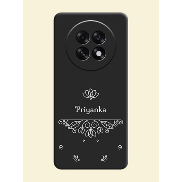 Lotus Garden Custom Text On Space Black Custom Soft Matte Mobile Back Cover - Oppo F31 Pro Plus 5G Lotus Garden Custom Text On Space Black Custom Soft Matte Mobile Back Cover - Oppo F31 Pro Plus 5G