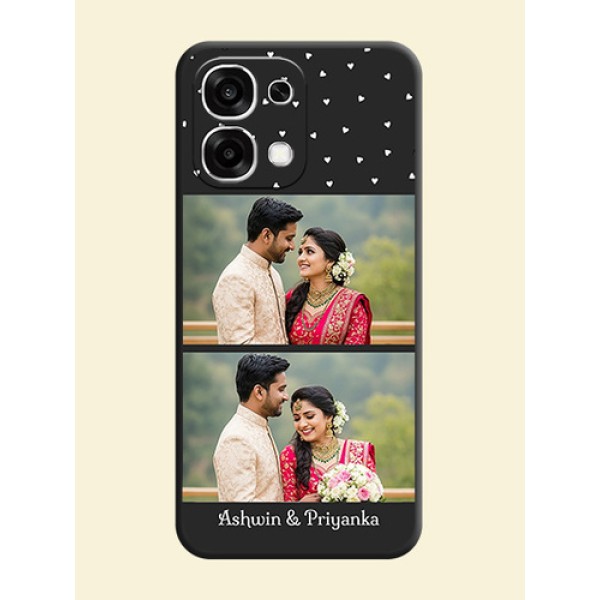 Miniature Love Symbols with Name On Space Black Custom Soft Matte Mobile Back Cover - Oppo F33 5G Miniature Love Symbols with Name On Space Black Custom Soft Matte Mobile Back Cover - Oppo F33 5G