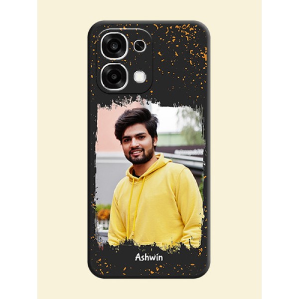 Spray Free Design on Photo On Space Black Custom Soft Matte Mobile Back Cover - Oppo F33 5G Spray Free Design on Photo On Space Black Custom Soft Matte Mobile Back Cover - Oppo F33 5G