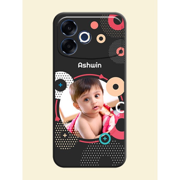 Multicoloured Round Image On Space Black Custom Soft Matte Mobile Back Cover - Oppo F33 Pro 5G Multicoloured Round Image On Space Black Custom Soft Matte Mobile Back Cover - Oppo F33 Pro 5G