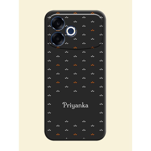 Simple Pattern With Custom Text On Space Black Custom Soft Matte Mobile Back Cover - Oppo F33 Pro 5G Simple Pattern With Custom Text On Space Black Custom Soft Matte Mobile Back Cover - Oppo F33 Pro 5G