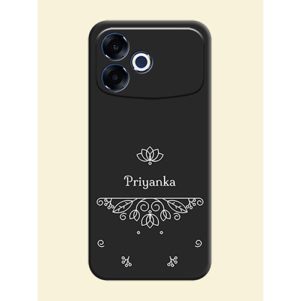 Lotus Garden Custom Text On Space Black Custom Soft Matte Mobile Back Cover - Oppo F33 Pro 5G Lotus Garden Custom Text On Space Black Custom Soft Matte Mobile Back Cover - Oppo F33 Pro 5G