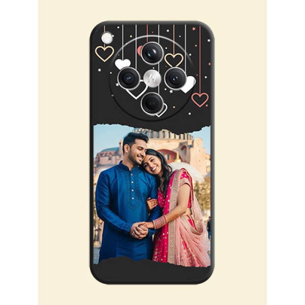 Love Hangings with Splash Wave Picture On Space Black Custom Soft Matte Mobile Back Cover - Oppo Find X8 5G