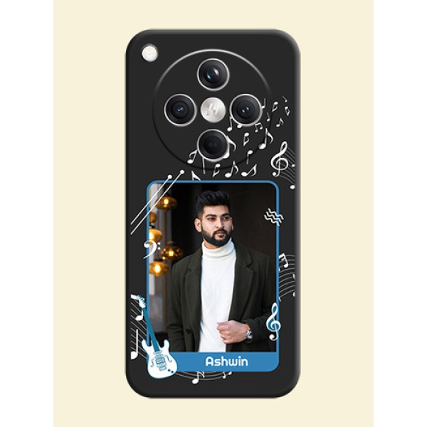Musical Theme Design with Text on Photo On Space Black Custom Soft Matte Mobile Back Cover - Oppo Find X8 5G Musical Theme Design with Text on Photo On Space Black Custom Soft Matte Mobile Back Cover - Oppo Find X8 5G