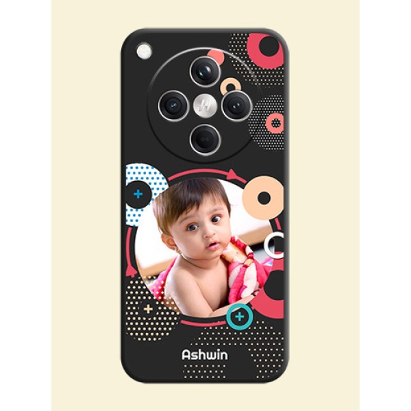 Multicoloured Round Image On Space Black Custom Soft Matte Mobile Back Cover - Oppo Find X8 5G Multicoloured Round Image On Space Black Custom Soft Matte Mobile Back Cover - Oppo Find X8 5G