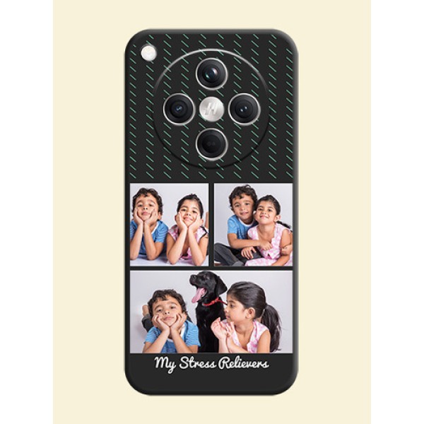 Cross Dotted Pattern with 2 Image Holder On Space Black Custom Soft Matte Mobile Back Cover - Oppo Find X8 5G Cross Dotted Pattern with 2 Image Holder On Space Black Custom Soft Matte Mobile Back Cover - Oppo Find X8 5G